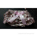 cute pink satin baby bloomer with ruffle diaper cover kids bloomer with bow BABY diaper cover baby satin bloomers
